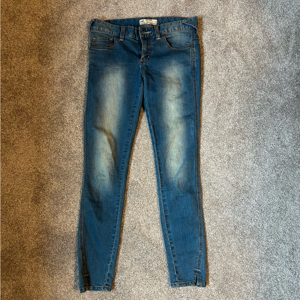 Free People Low Rise Skinny Denim Jeans